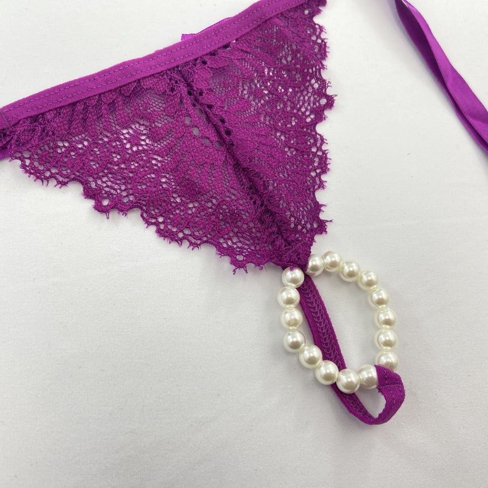 Calcinha Tailandesa Luxxe em Renda com Amarração Ajustável