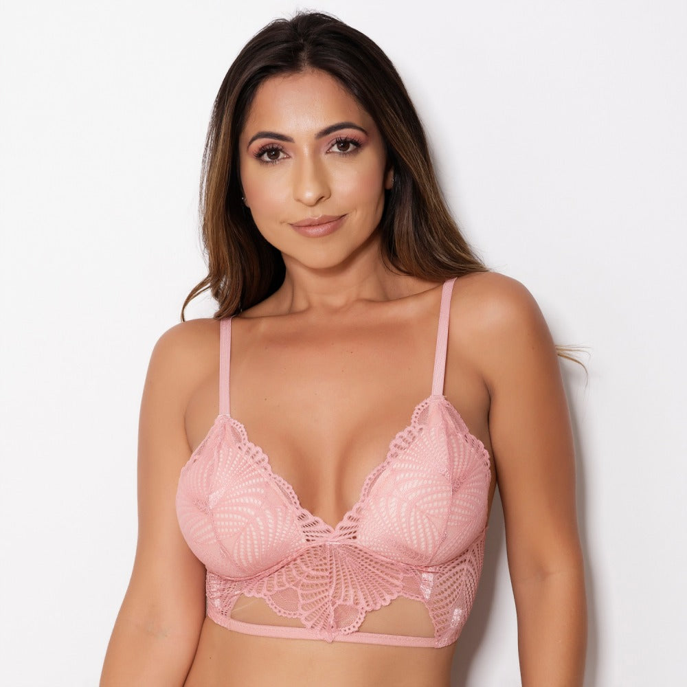 Sutiã Luxxe Cropped em Renda e Tule