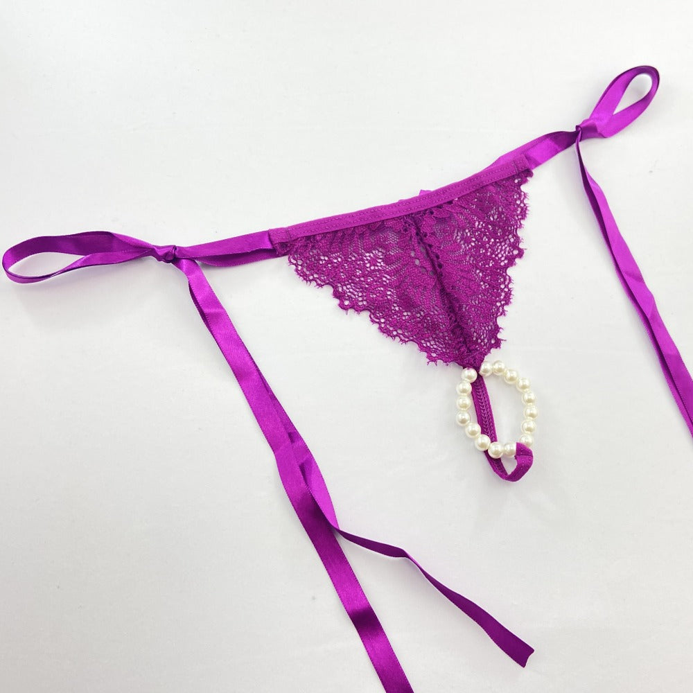 Calcinha Tailandesa Luxxe em Renda com Amarração Ajustável